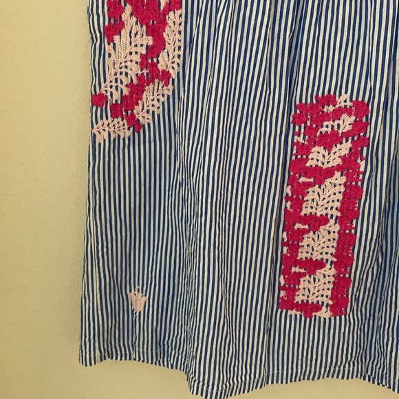 J. Marie Blue and Pink Embroidered Top - Picture 3 of 6